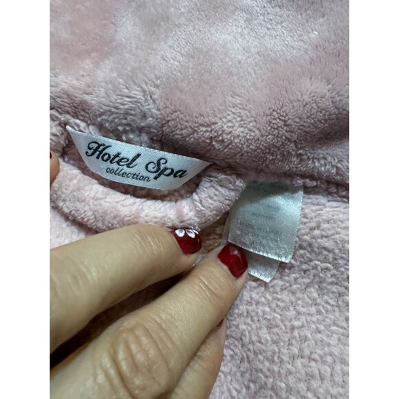 Hotel Spa Collection Plush Pink Bathrobe With Belt - Picture 3 of 3